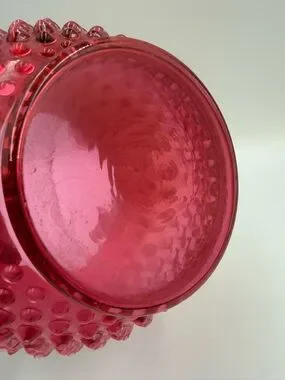 Fenton | Accents | Vintage Fenton Art Glass Cranberry Pink Opalescent ...